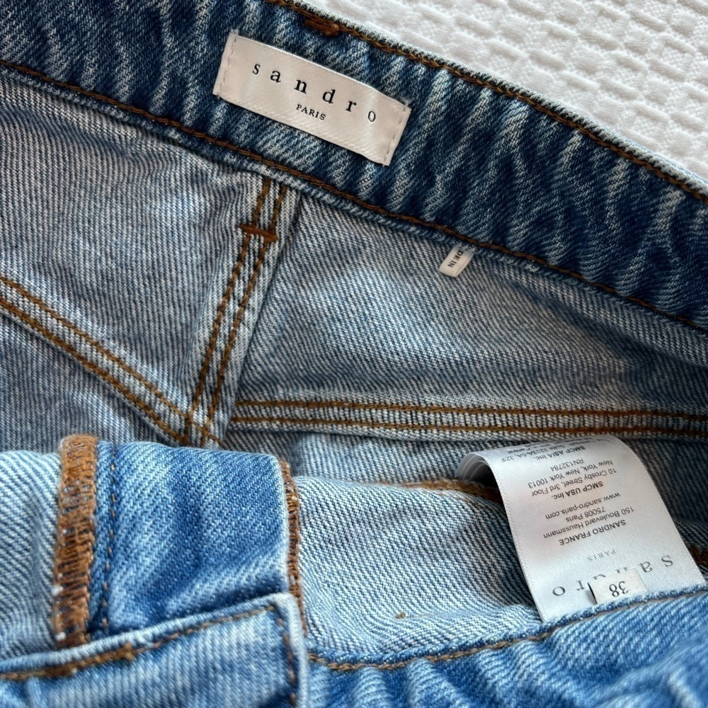 Sandro Paris Two-Toned Denim Shorts - Picture 7 of 13